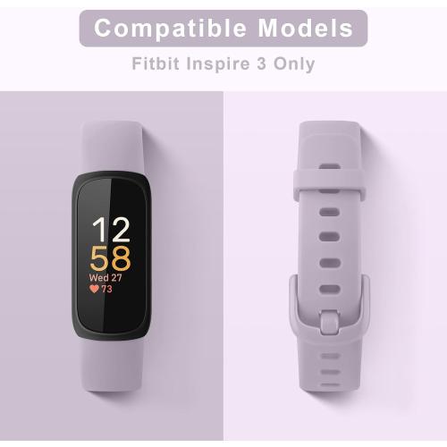 Meliya for Fitbit Inspire 3 Bands Women Men, Soft Silicone Adjustable Wristband Replacement Sport Straps Compatible with Fitbit Inspire 3 Fitness Tracker