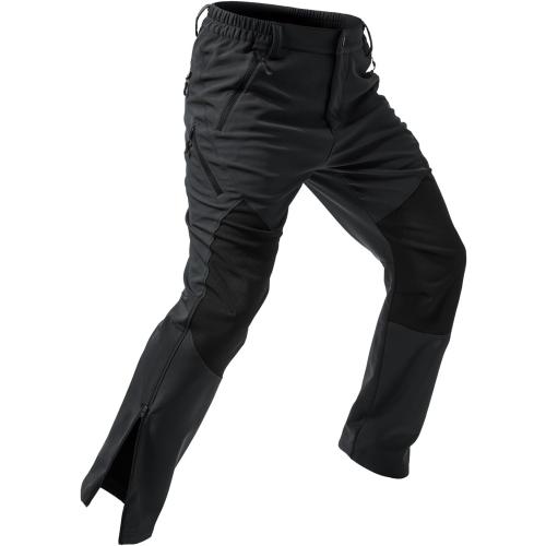 Mens-Snow-Ski-Pants-Fleece-Lined-Pants Waterproof Winter Softshell Insulated Zipper Bottom Leg for Hiking Outdoor