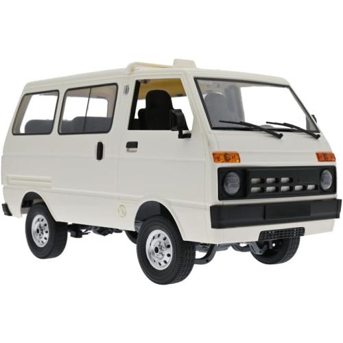 WPL D42 RC Car Van 1:10 – Off-Road RTR Remote Control Vehicle with LED Lights & Rechargeable Battery, Gift for Hobbyists (White / 1 Battery)
