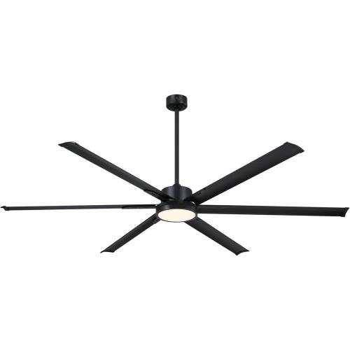Westinghouse Lighting Hudson Yards Adjustable Ceiling Fan with Light, 80-Inch Industrial-Style Indoor/Outdoor Fan in Matte Black, DC Motor, Dimmable LED with Opal Frosted Glass, Remote Control