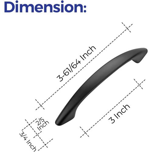 Ravinte 30 Pack 3 Inch Cabinet Handles Matte Black Cabinet Pulls Black Drawer Pulls Kitchen Hardware Kitchen Handles for Cabinets Cupboard Handles Drawer Handles
