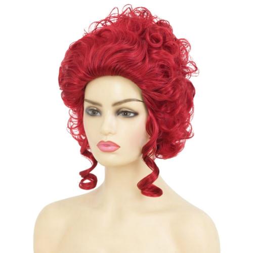 Red Curly Wigs for Women 18th Century Short Hair Wigs Women Halloween Cosplay Wigs Ladies Halloween Party Cosplay Dress Costume Wig