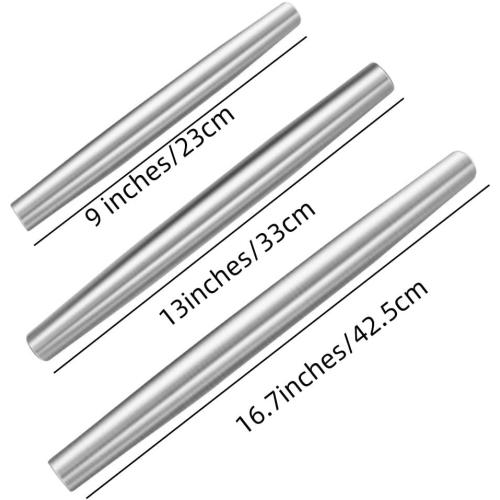 1 Pieces Stainless Steel Ravioli Rolling Pin,9Dumpling Rolling Pin For Dough,Use for Baking,Pie,Cookie,Fondant,Dumpling,Ravioli, and Pizza Dough Kitchen Picnic Tools (9)