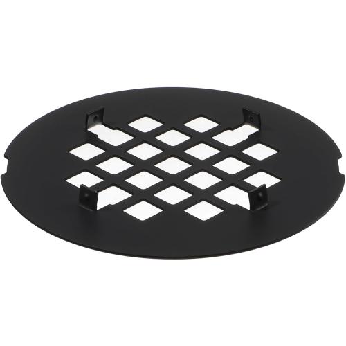 1 Pc Black Snap-in Shower Drain Cover, 4-1/4” Od Snap-in Shower Drains Cover Replacement, Stainless Steel Drain Stopper Bathroom Sink Easy to Install