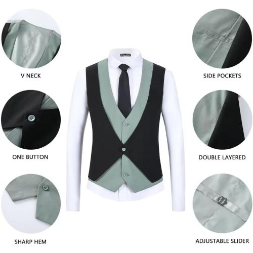 Size XL ..Men's Tuxedo 3 Piece Slim Fit Suits Blazer Jacket Layered Waistcoat and Pants Suit Set for Dinner Prom Wedding