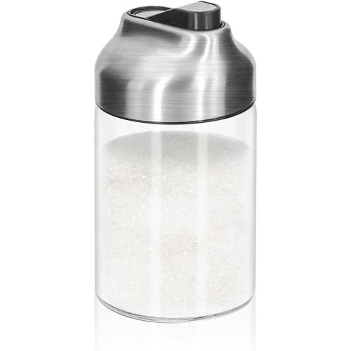 Aelga Glass Sugar Dispenser with Pour Spout, Weighted Pourer, Coffee Bar Accessories for Coffee, Tea and Baking