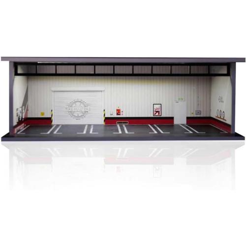 1/64 Diorama Display Case with LED Lights, Model Car Display and Storage, Compatible with Hot-Wheels Match-Box Mini GT Diecast Cars, Stackable Design