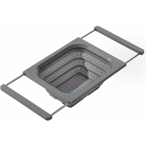 Expandable & Collapsible Vegetable/Fruit Strainer Basket on Sink, with an Extendable Handle - Convenient and Hygienic - 3.8L / GRAY