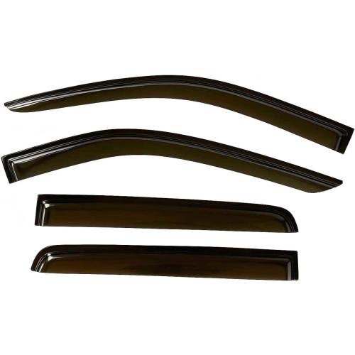 2024-2026 Tape-On Rain Guards for Ford Ranger Side Window Visor Deflectors XL XLT Lariat Raptor Tinted Shades 2025