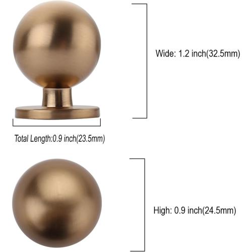 Asidrama 10 Pack Champagne Bronze Kitchen Cabinet Knobs, Cabinet Knobs Kitchen Cabinet Hardware for Cupboard Drawer Knobs Dresser Knobs