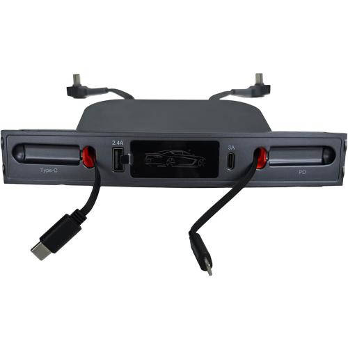 for Tesla USB Hub,Fast Charge with Cable Adapter for Tesla Model 3 Model Y 2021 2022 2023 Docking Station of Center Console for Tesla Interior Accessories