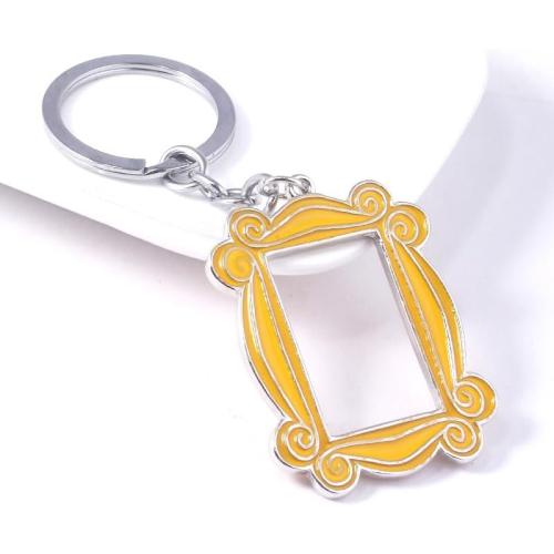 Friends TV Show Door Frame Keychain - Monica's Door Yellow Frame, BFF Gift to Friends