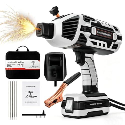 Welding Machine Handheld 110V 120Amp Portable ARC Welder Gun Hand Held Welder Machine with IGBT Inverter 5 Variable Current Adjustment for 1/16''-1/8'' Welding Rods