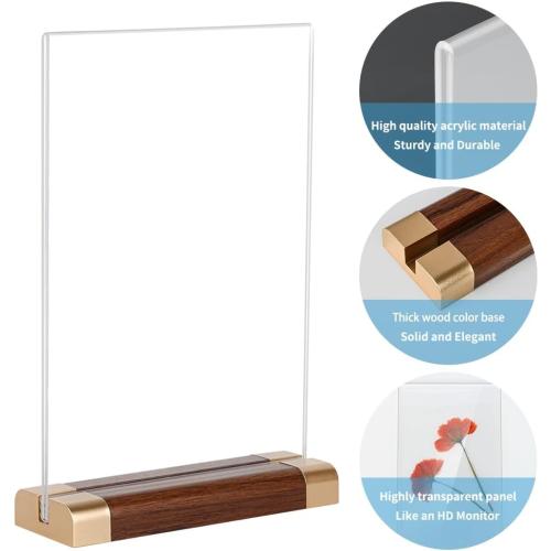 3 Pack 8.5x11 Inch Acrylic Sign Holder and 3 Pack 8.5x11 Inch Acrylic Double-Side Sign Holder