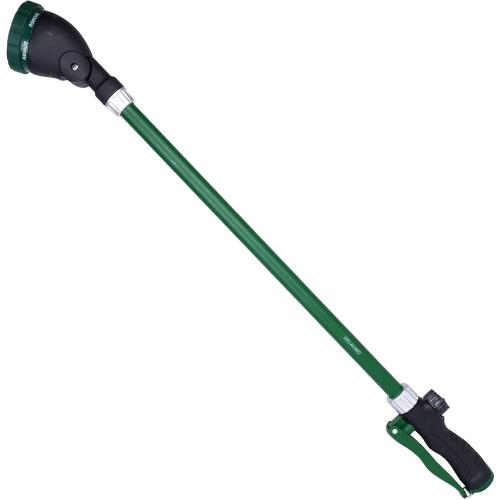 Heavy Duty 28 Inch Watering Wand with Pivoting Head, Adjustable Garden Hose Water Sprayer Wand with Ergonomic Handle, Spray 6 Watering Patterns, Perfect for Watering Seedling Beds, Flowers