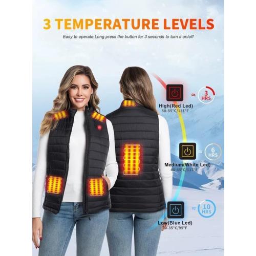 Rrtizan Women's Lightweight Heated Vest with USB-C Rechargeable Battery, Puffer Classic Heating Vest