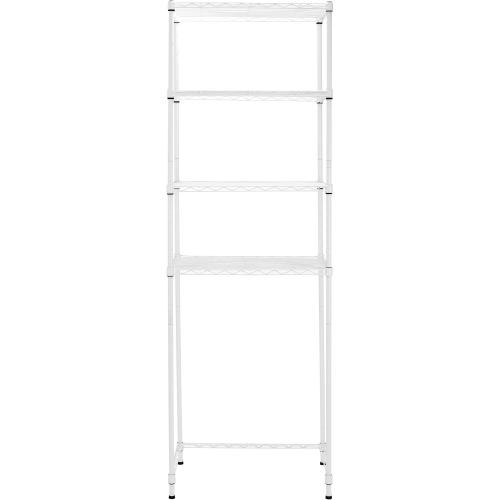 Zvyteay 4 Tier Mini Fridge Shelf Adjustable Height Storage Shelf Metal Storage Rack Mini Fridge and Microwave Stand for Dorm, Kitchen, Office, White