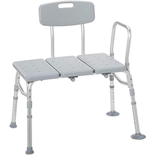 Drive Medical Tub Transfer Bench for Bathtub, Height Adjustable | Adjustable Backrest Offers Flexible, Comfortable Positioning During Bath and Shower Bench Transfers Daily