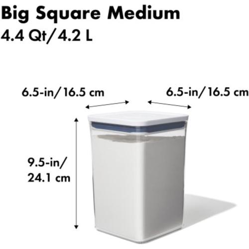 OXO, Good Grips Pop Container - 4.4 Qt/, Airtight Food Storage Containers, 142 Fl Oz