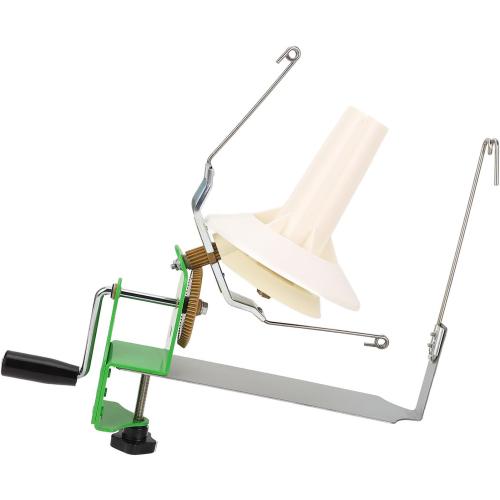 Yarn Winder Hand Operated, Large Capacity Manual Yarn Winder, Stainless Steel and Plastic Wool Winder for Knitting Crocheting, 2 in 1 with 6 Accessories for Efficient