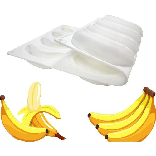 Silicone Mold Baking Pan Non-Stick Baking Pastry Chocolate Cake Dessert DIY Decoration Tools (Banana R_11.8x6.8x0.08 inch)