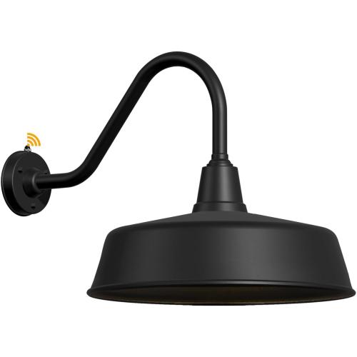 JOESA Extra Large 24 Barn Gooseneck Light, Dusk to Dawn Exterior Light Fixture, Ideal for Installation on Porch, Garage Doorway, Classic Outdoor Barn Light.