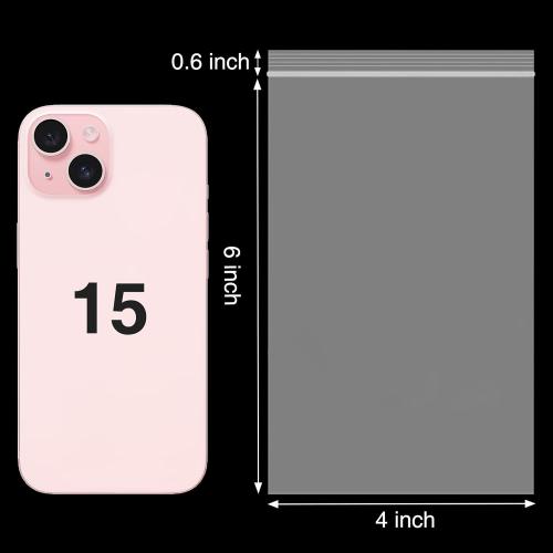 Plastic Bags, 1200pcs 4 x 6 inch 2 mil Thick, Zip Bag, Clear Jewelry Bags, Baggies with Resealable Zip Bag for Small Business, Daily Vitamin, Jewelry, Candy