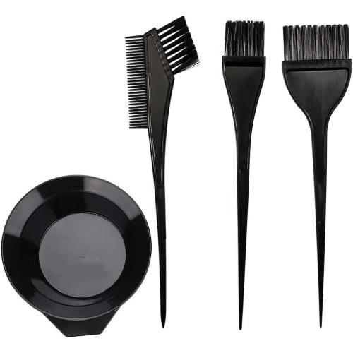 Hair Dye Color Brush and Bowl Set, Black