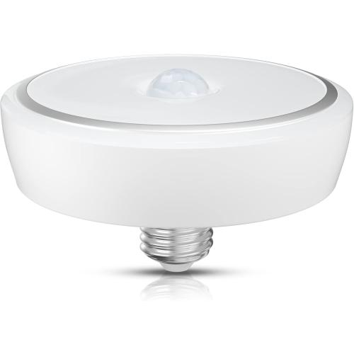 Bonlux PIR Motion Sensor LED Ceiling Light, 15W (150W Equivalent) E26 Medium Base Dusk to Dawn LED Ceiling Light Auto On/Off Night Light for Walkway Porch Garage Basement Patio, Daylight 6000K