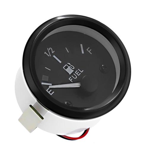 2 52mm Fuel Level Gauge Universal Car SUV w/Fuel Sensor E-1/2-F Pointer Meter 12V