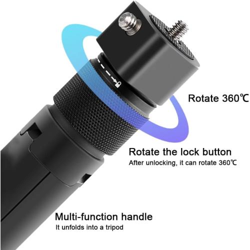 Bullet Time Handle Tripod Multi-Functional Tabletop Fold Tripod for Insta360 X4, Insta 360 X3, ONE RS, Go pro Hero 11 10 9 5 4 3 Sport Action Camera Accessories