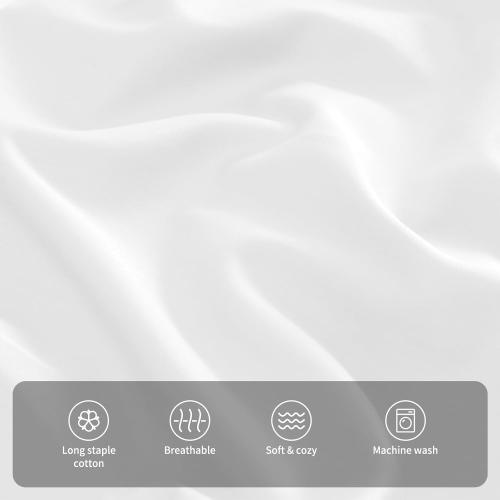 Warmstar 100% Cotton Toddler Pillowcase Set of 2, 600 Thread Count 13x18 Toddler Pillowcases Soft & Breathable, Cotton Travel Pillow Case Cover 13x 18 with Envelope Closure,White