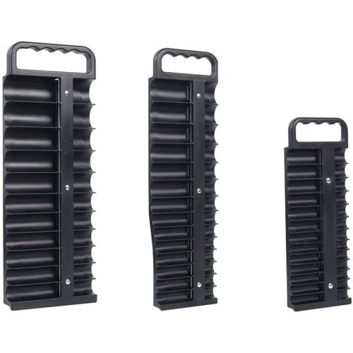 Magnetic Socket Organizer Tray Heavy Duty ABS with Double-Magnetic Strips for 1/4 3/8 1/2 Inch Sockets (black)