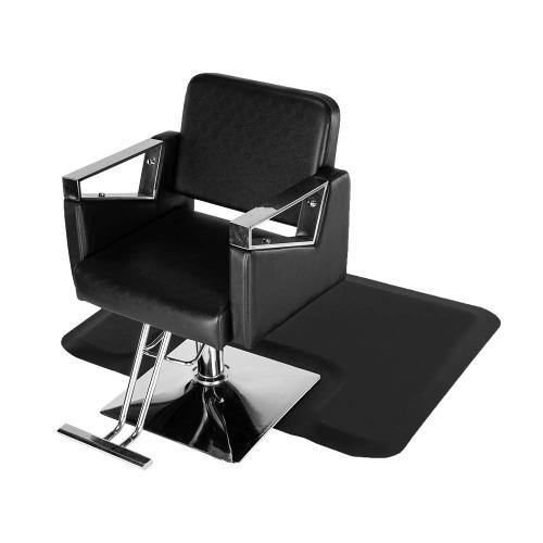 OmySalon 3' x 4' Barber Floor Mat Anti Fatigue for Stylist Standing, 1/2'' Thick Comfort Matt Square Base for Salon Styling Chair, Hair Cutting Hairdressing Beauty Equipment