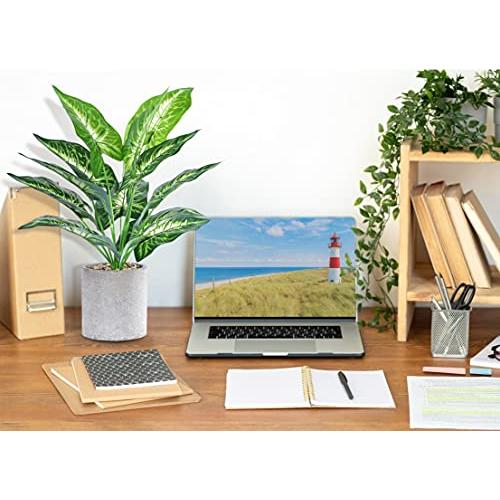 2pcs 16 Fake Plants Artificial Plants Tropical Faux Plants Indoor for Bathroom Kitchen Office Home Sage Green Decor