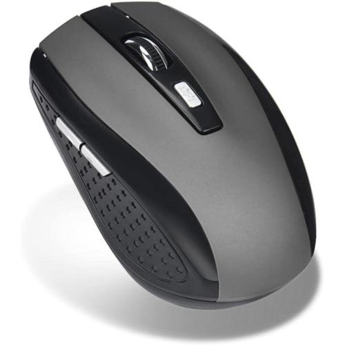 Mouse 2.4GHz wireless mouse USB receiver game console for PC notebook desktop mouse notebook computer gray