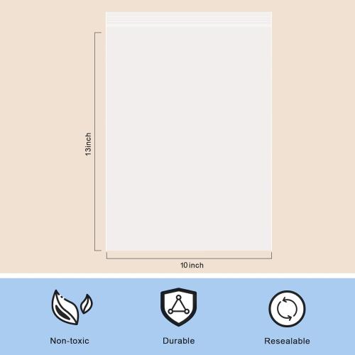 joybest 10 X 13 Inch (1000 Pcs) Clear Plastic Bags, Reclosable Zipper Poly Bags with Resealable Zip Top Lock for Clothing, T-Shirt, Travel, Storage, Packaging & Shipping