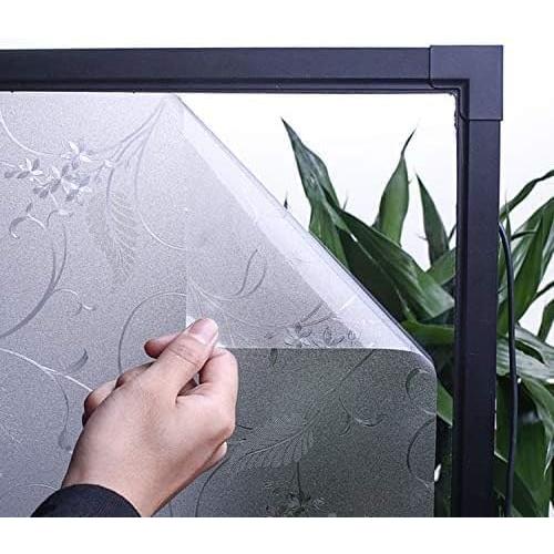 Static Cling Non-Adhesive Window Film Frosted Glass Film Bathroom Door Glass Decoration Window Film Privacy Covering (47.2x 78.7)