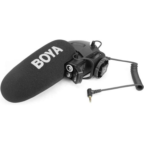 Boya BY-BM3031 – Supercardioid Condenser Microphone That Delivers Sound for DSLRs, camcorders, Audio recorders and More, Black