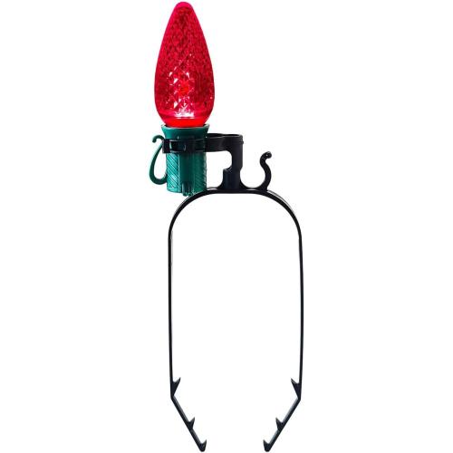 Easy Universal Roof Top Ridge Line Christmas Light Mounting Clips for C6, C7, C9, Rope Lights & More - 25 Pack - 10, 12, 13 Shingles - Outdoor Use