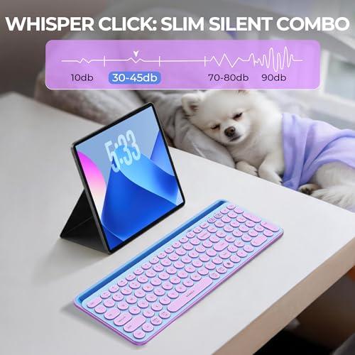 seenda CU-301 Bluetooth Keyboard for iPad,Blue&Purple