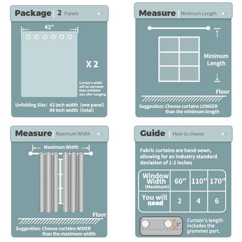 BGment Champagne Curtains 63 Inch Long - Wedding & Party Backdrop Drapes Elegant Room Darkening Thermal Insulated Window Treatments for Birthday Home Decor, Set of 2 Panels, 42 x 63 Inch