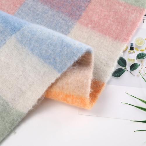 MININAI Chunky Winter Scarfs for Women Cold Weather Warm Knit Thick Plaid Scarf Long Large Oversized Checked Scarves