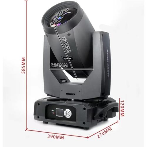 Size 380W Beam 20R Moving Head DMX Stage Light with Rotating Prism Gobos and Colors Frost Effect for DJ Disco Party Stage Show (1 Light)