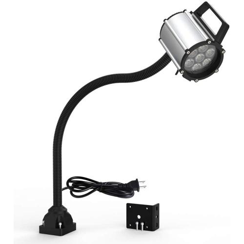 Work Desk Light, Machine Work Light, LED Flexible Gooseneck Light 700 Lumens IP66 Water and Dust Resistant 110-240 Volt Universal Fixed Base Work Light for Machine Tool and Lathe Industrial Lighting