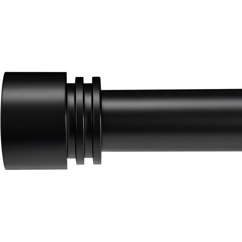 Black Extra Long Curtain Rods 240 Inches - Heavy Duty 1 Inch Adjustable Metal Drapery Rod for Large Windows, Sliding Doors, 5 Holders, Wall & Ceiling Mount, Easy Installation, Modern Design