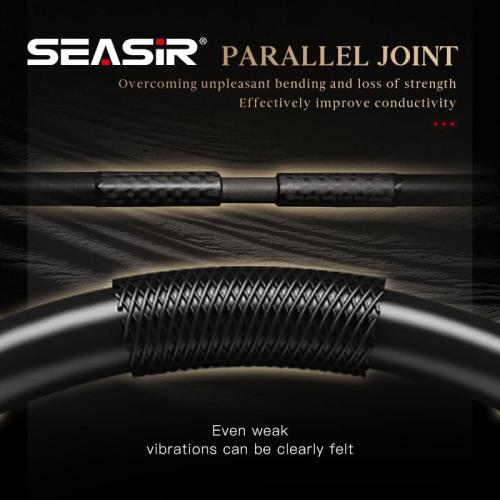 SEASIR Stream Fishing Rod, Ultralight Spinning Rod Travel Bait Casting Rod, 2 Piece, Fuji A O Ring Guide, Solid Wood Handle, 40T Carbon Fiber, Compact Fishing Pole for Saltwater Freshwater Trout Bass