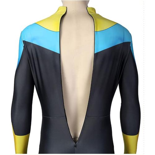 Men's Invincible Costume Halloween Cosplay Bodysuit Mark Grayson Omni Man Nolan Grayson Atom EVE Jumpsuit Full Set