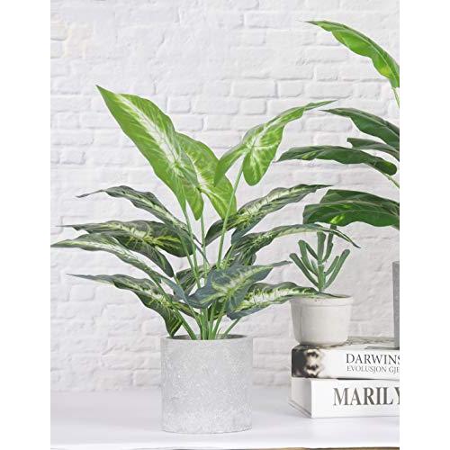 16 Small Fake Plants Artificial Tropical Faux Plants Indoor for Office Desk Shelf Bathroom Home Decor