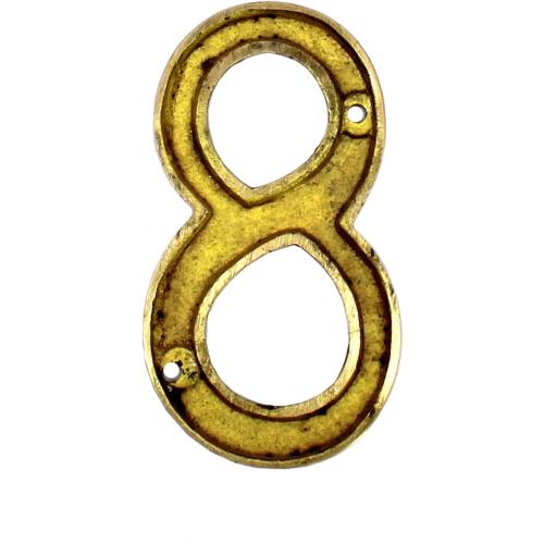 eSplanade 4 Brass House Hotel Door Number Plaque Numeric Numerical Digit 0-9 (8 (Eight))